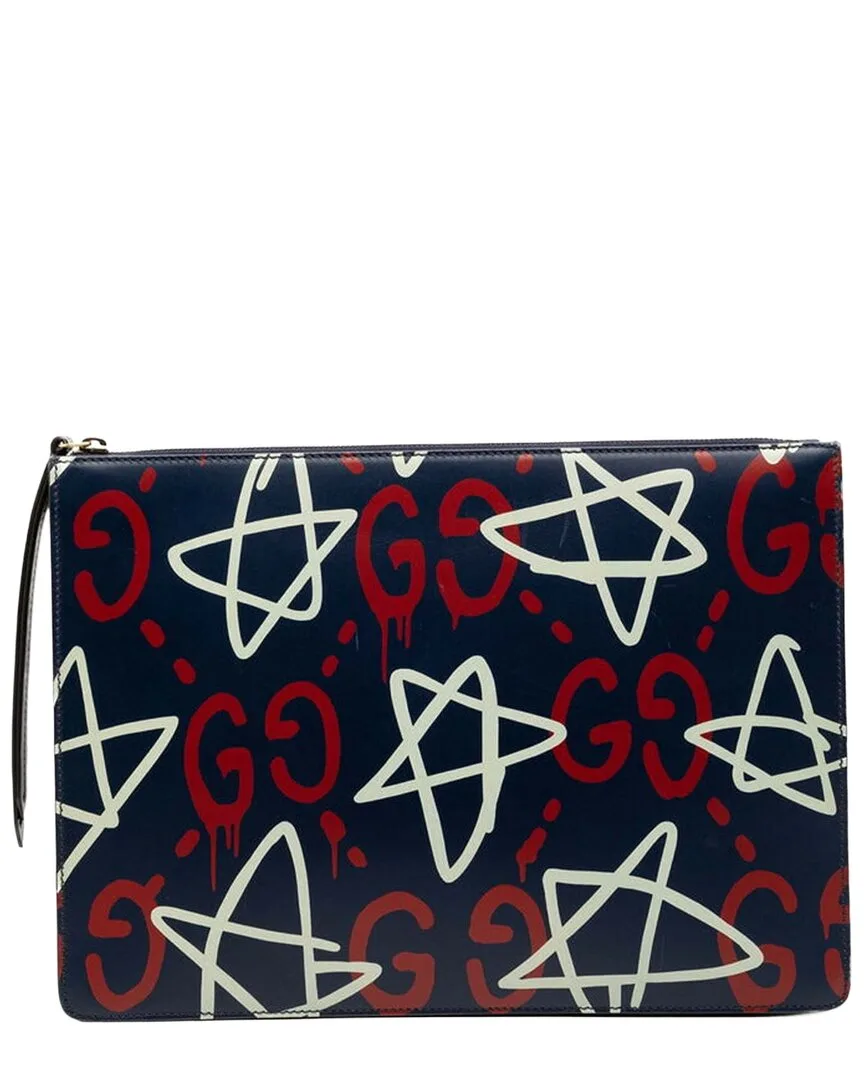 Blue Gg Ghost Clutch (authentic Pre-Loved) by Gucci