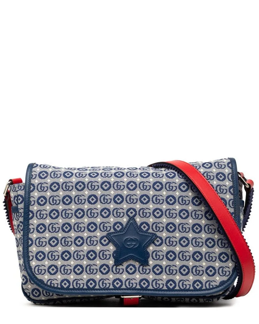 Multicolor Canvas Double G Logo Star Shoulder Bag (authentic Pre-Loved) by Gucci