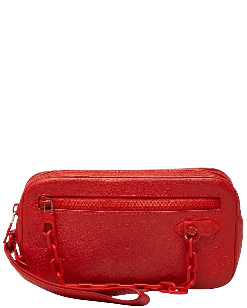 Red Pochette Volga Clutch (authentic Pre-Loved) by Louis Vuitton