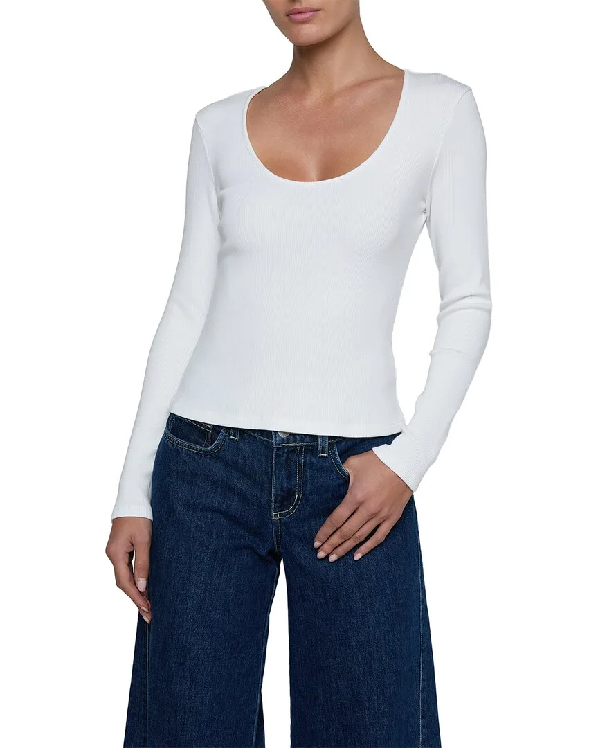 Scarlet Scoop Neck T-Shirt by L'AGENCE