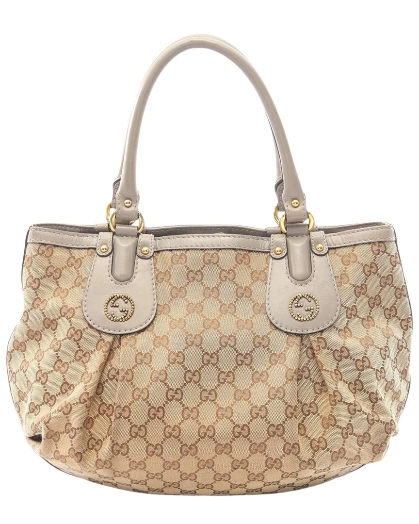 Multicolor Gg Canvas Scarlet Tote (authentic Pre-Loved) by Gucci