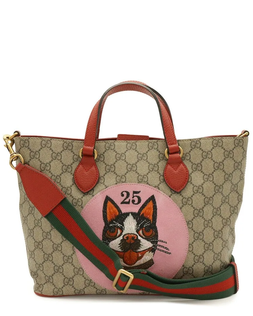 Multicolor Gg Supreme Canvas Bosco Applique 2-Way Tote (authentic Pre-Loved) by Gucci
