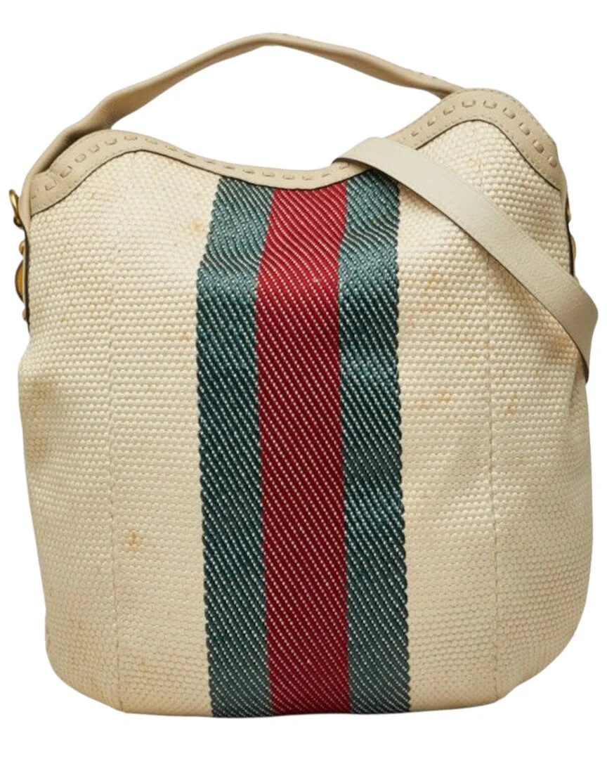 Beige Canvas Shelley Line Tote 2Way (authentic Pre-Loved) by Gucci