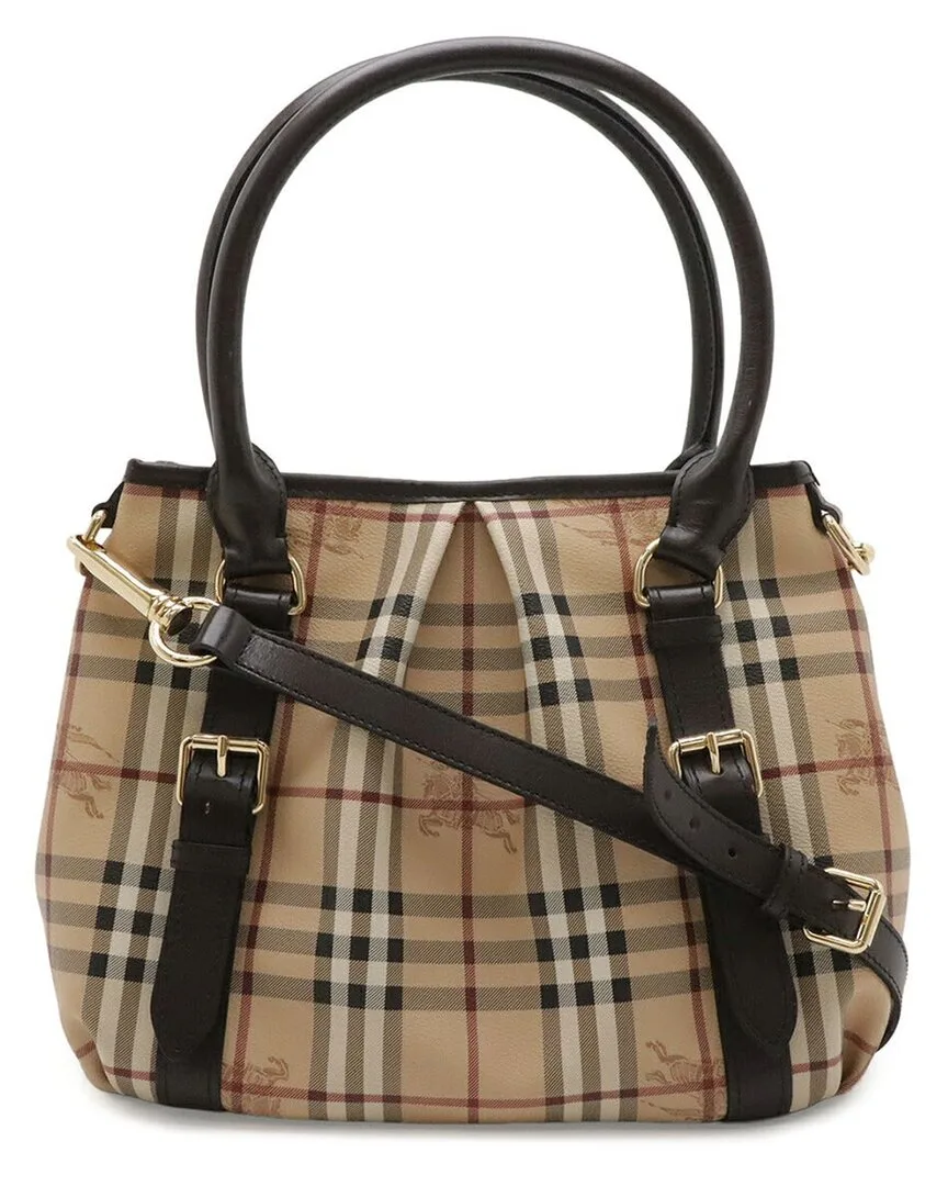 Coated Canvas Nova Check 2Way Tote (authentic Pre-Loved) by Burberry