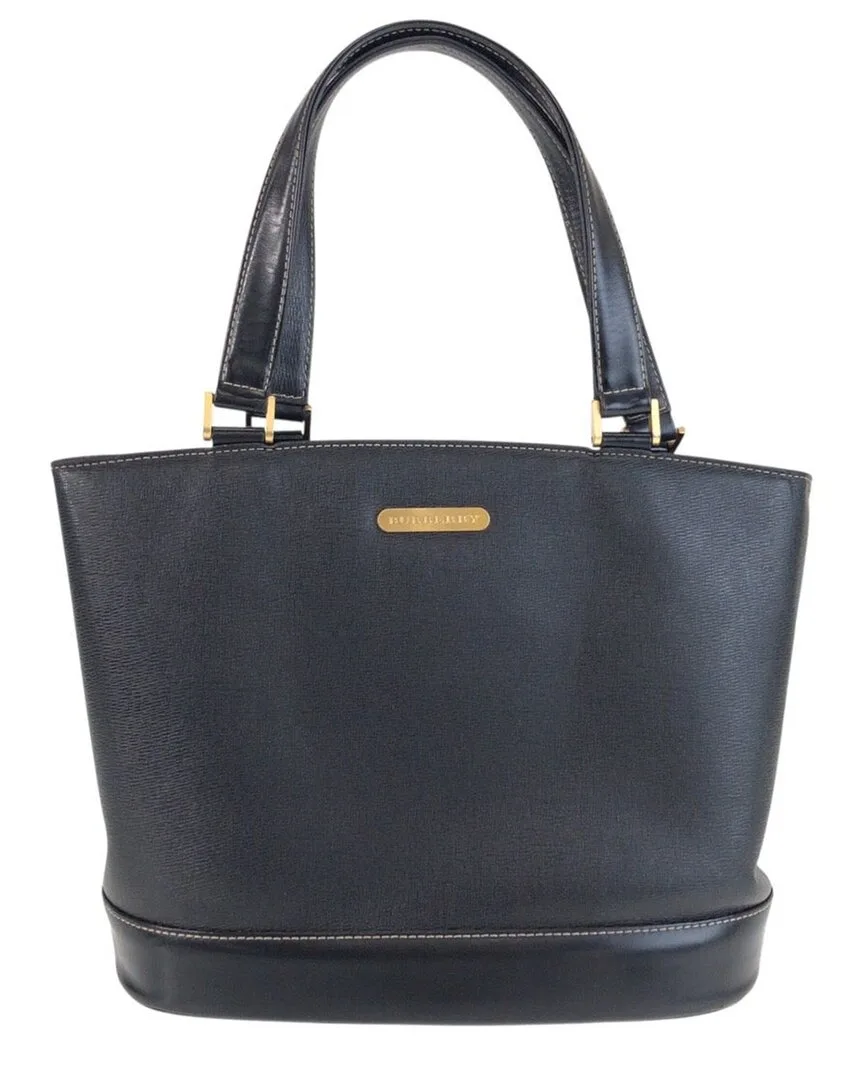Black Others Check Tote (authentic Pre-Loved) by Burberry