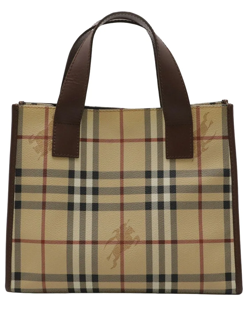 Multicolor Coated/Waterproof Canvas Nova Check Tote (authentic Pre-Loved) by Burberry