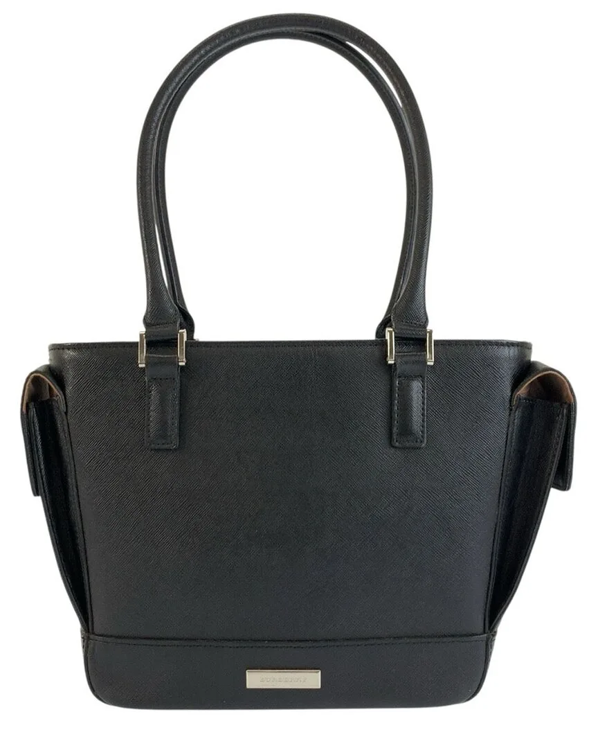 Black Others Medium Check Tote (authentic Pre-Loved) by Burberry