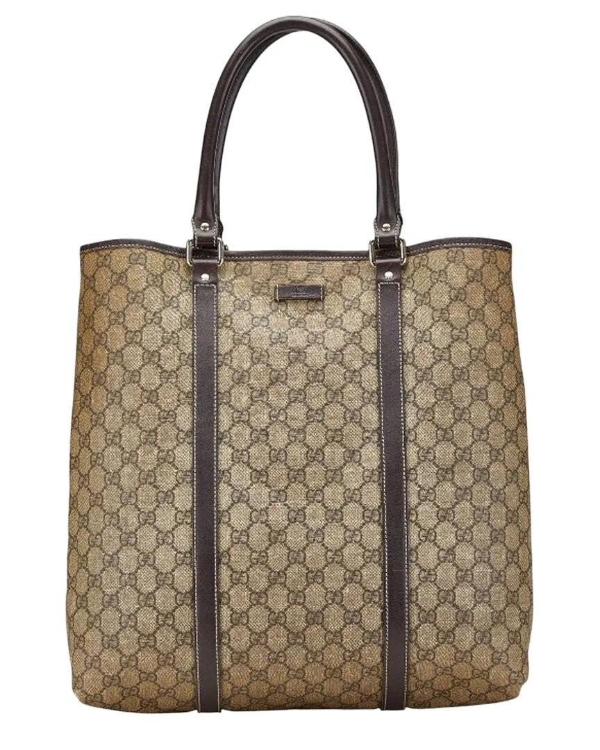 Beige Gg Supreme Canvas Tote (authentic Pre-Loved) by Gucci