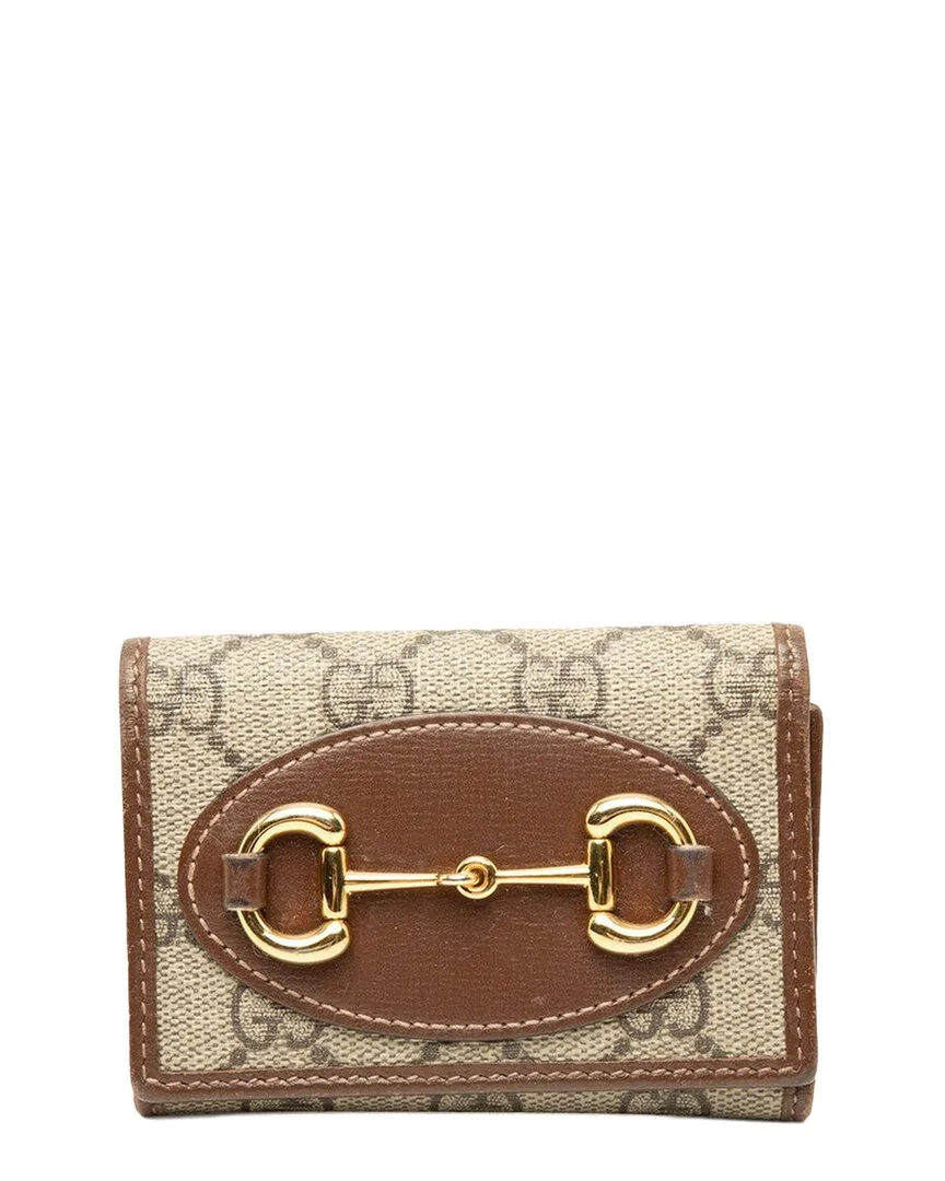 Gg Supreme Canvas Horsebit Trifold Wallet (authentic Pre-Loved) by Gucci