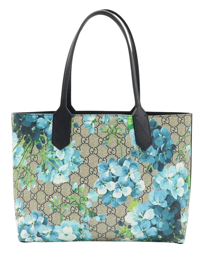 Gg Blooms Coated Canvas Reversible Tote (authentic Pre-Loved) by Gucci