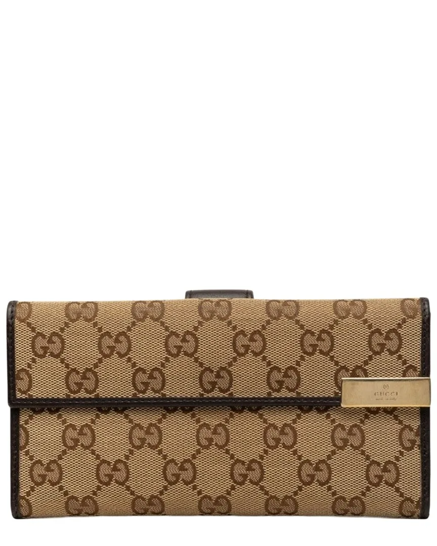 Gg Canvas Long Wallet 257012 (authentic Pre-Loved)