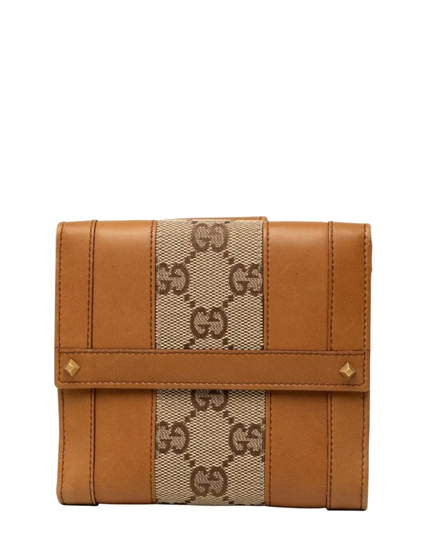 Beige Gg Canvas Bifold Wallet (authentic Pre-Loved) by Gucci