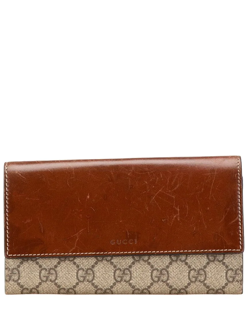 Multicolor Gg Supreme Canvas Long Wallet (authentic Pre-Loved) by Gucci