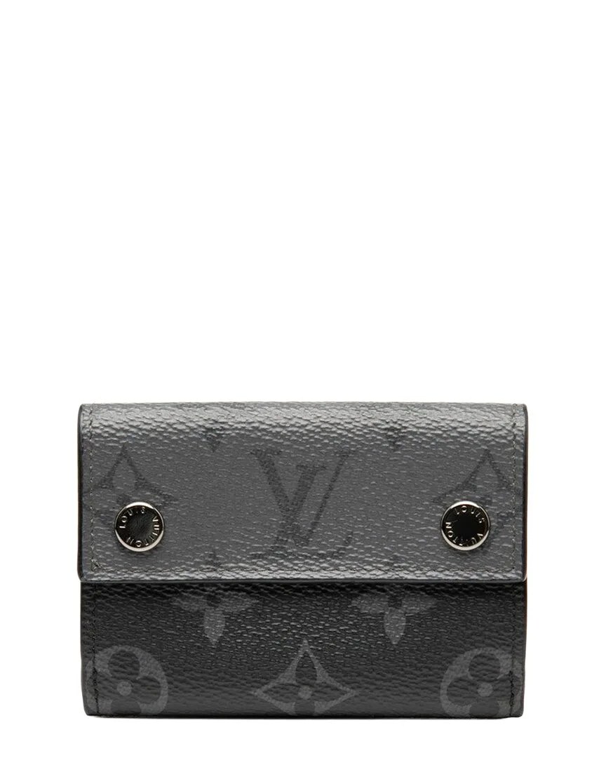 Black Coated/Waterproof Canvas Discovery Compact Trifold Wallet (authentic Pre-Loved) by Louis Vuitton