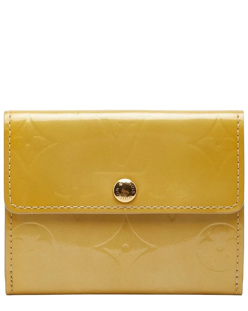 Beige Monogram Vernis Compact Wallet (authentic Pre-Loved) by Louis Vuitton