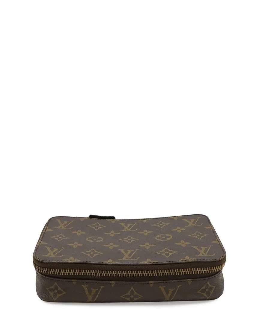 Brown Monogram Canvas Poche Montecarlo Jewelry Case (authentic Pre-Loved) by Louis Vuitton