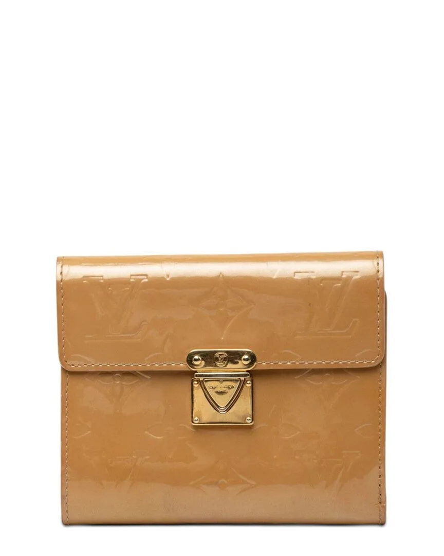 Beige Enamel Portefeuille Koala Trifold Wallet (authentic Pre-Loved) by Louis Vuitton