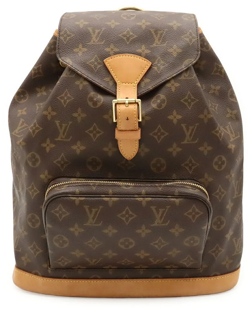 Brown Coated/Waterproof Canvas Montsouris Gm Backpack (authentic Pre-Loved) by Louis Vuitton