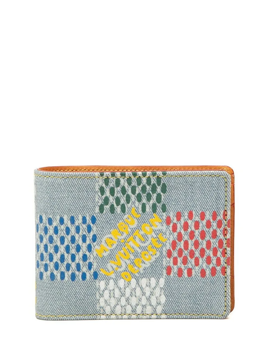 Damier Denim Portefeuille Multiple Wallet (authentic Pre-Loved) by Louis Vuitton