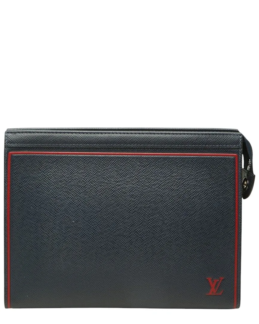 Taiga Leather Pochette Voyage mm (authentic Pre-Loved) by Louis Vuitton