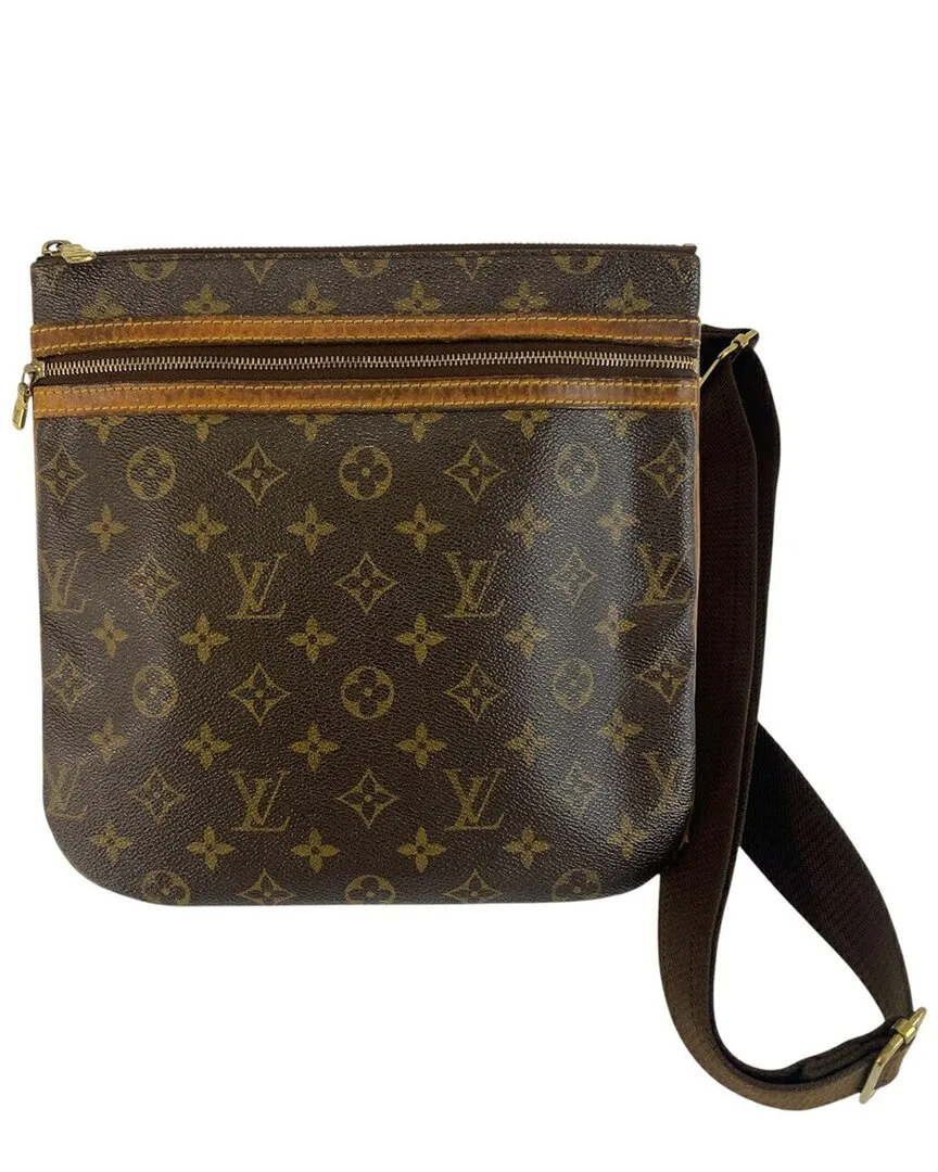 Brown Coated/Waterproof Canvas Pochette Bosphore (authentic Pre-Loved) by Louis Vuitton