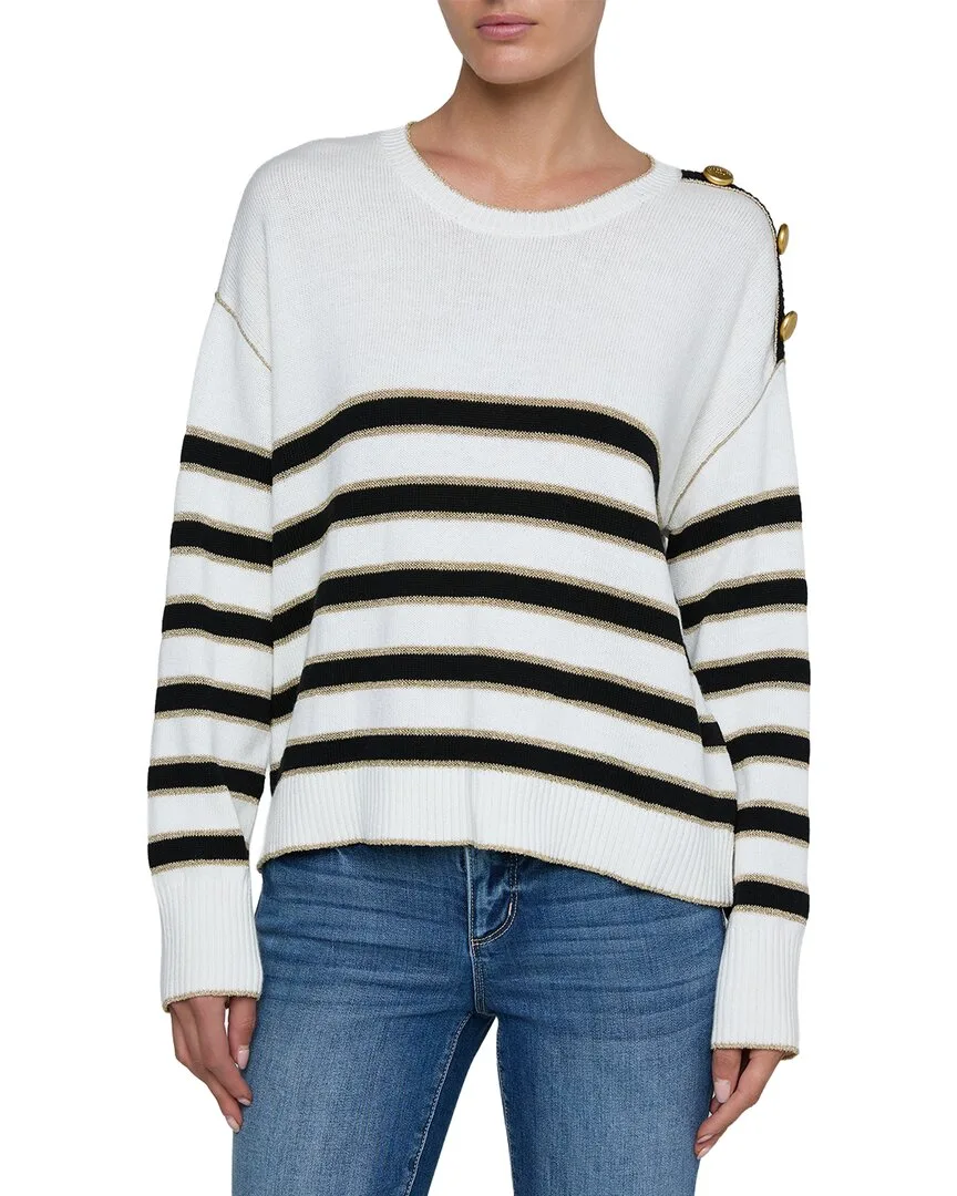 Bishop Striped Crew Wool-Blend Sweater by L'AGENCE