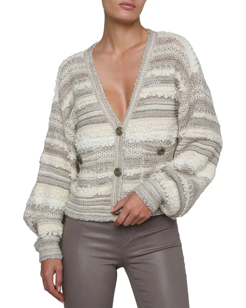 Harriet Blouson Sleeve Wool-Blend Cardigan by L'AGENCE
