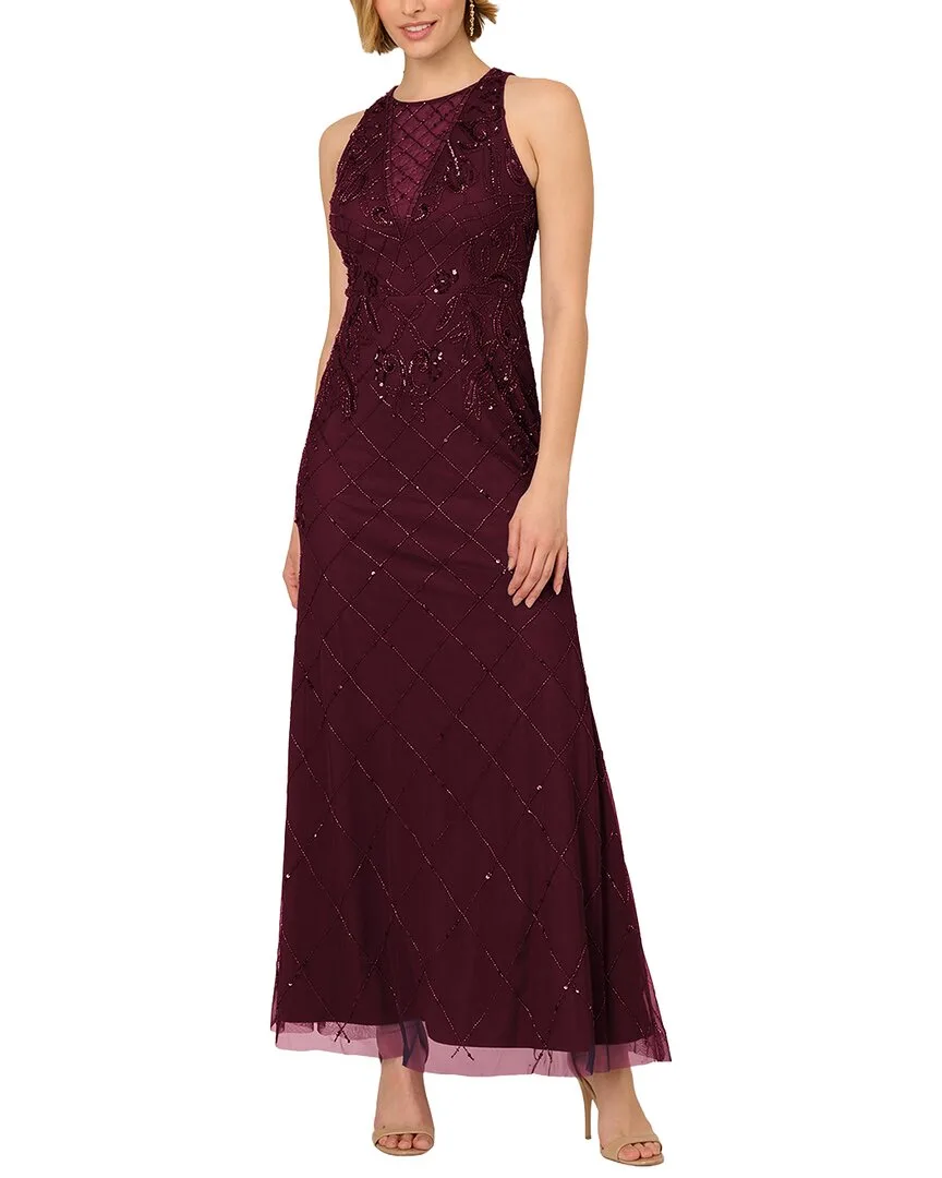 Sleeveless Embellished Maxi Dress by Adrianna Papell