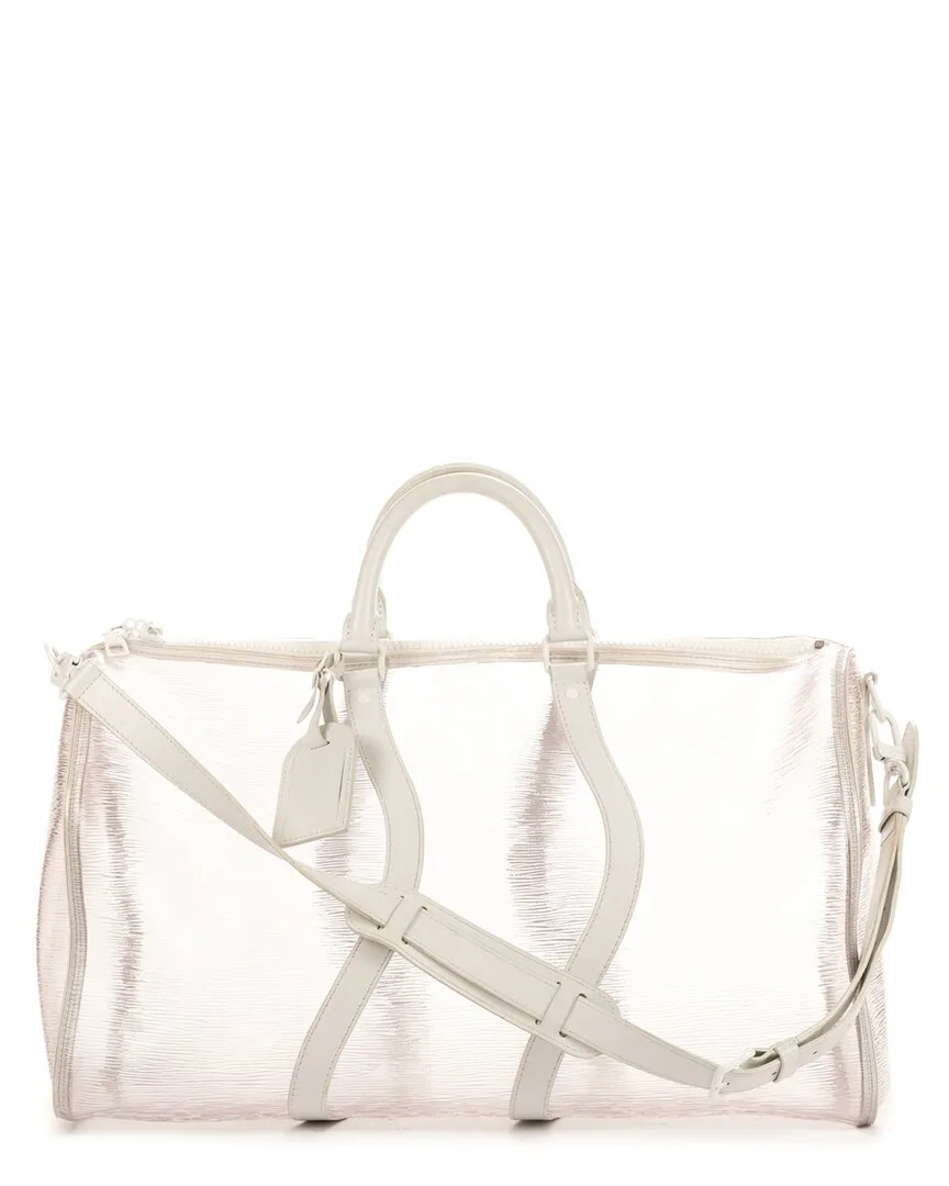 Transparent Epi Leather Plage Ltd. Ed. Wave Keepall Bandouliere (authentic Pre-Loved) by Louis Vuitton
