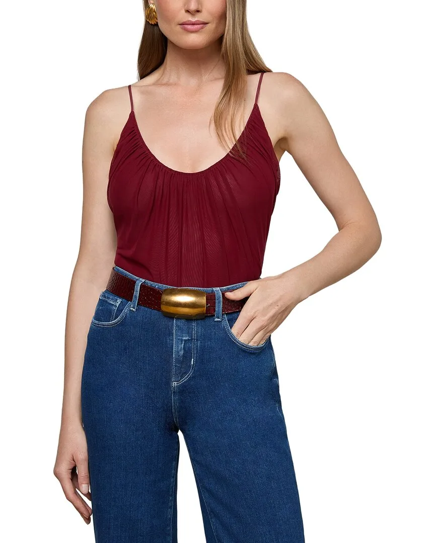 Gelina Ruched Bodysuit by L'AGENCE