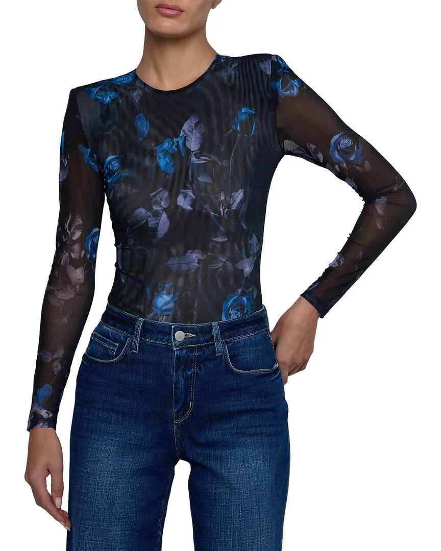 Trista Shoulder Pad Bodysuit by L'AGENCE