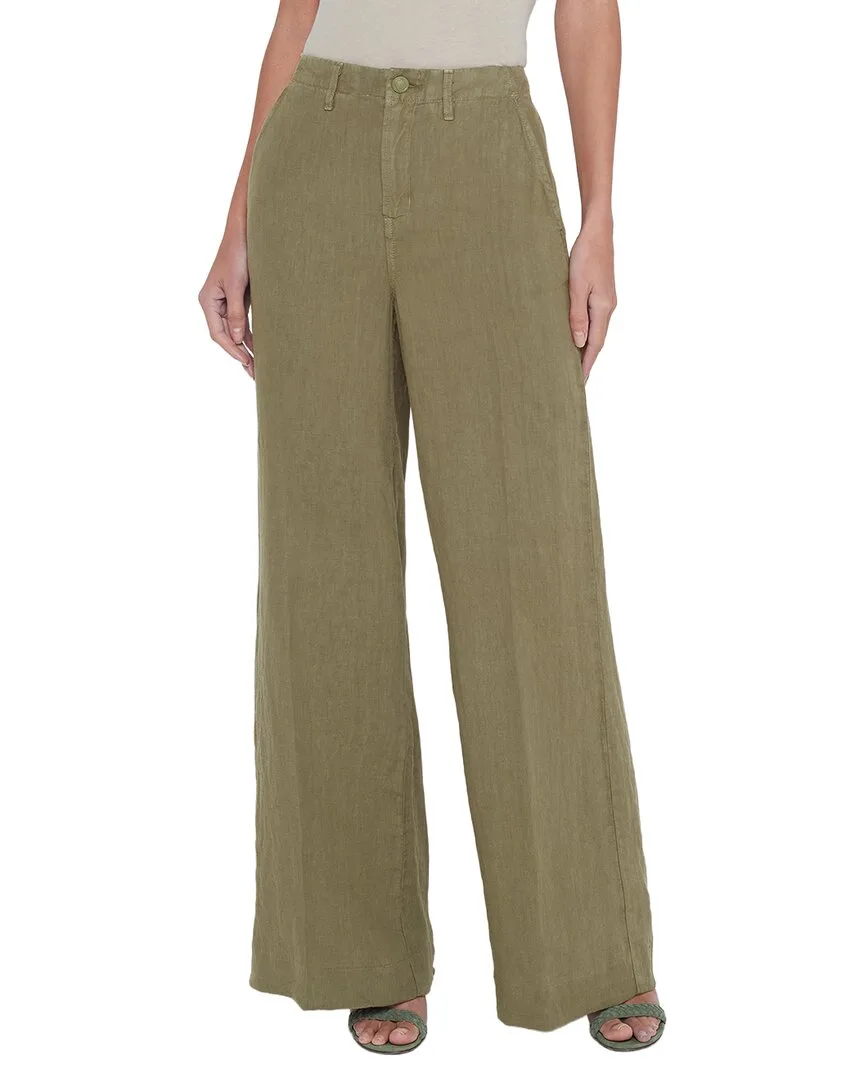 Brie High-Rise Linen Wide Leg Jean by L'AGENCE