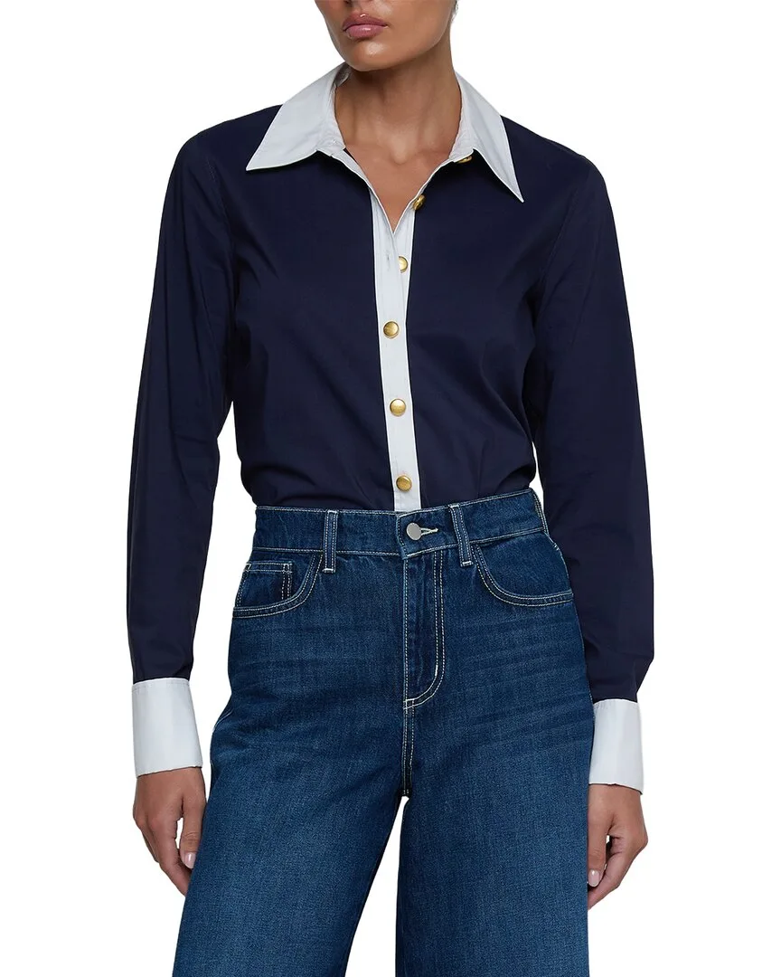 Leslie French Cuff Bodysuit by L'AGENCE