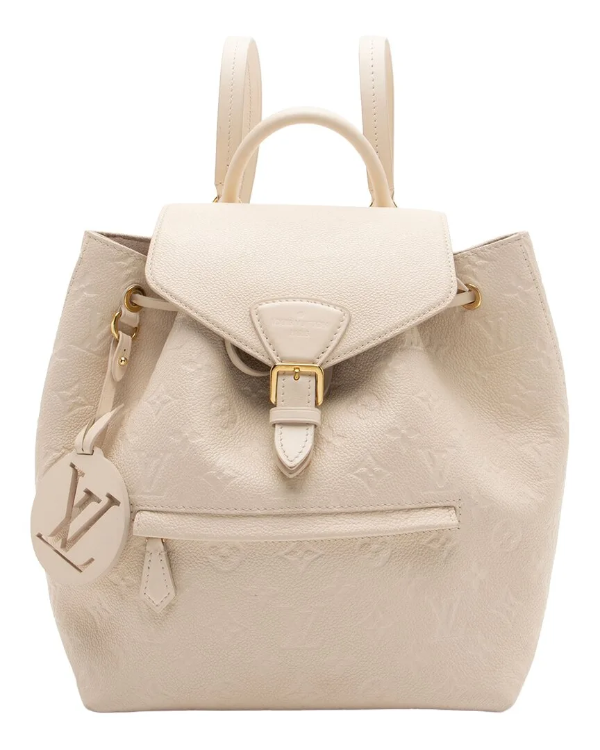 Beige Empreinte Leather Montsouris Pm Nm (authentic Pre-Loved) by Louis Vuitton