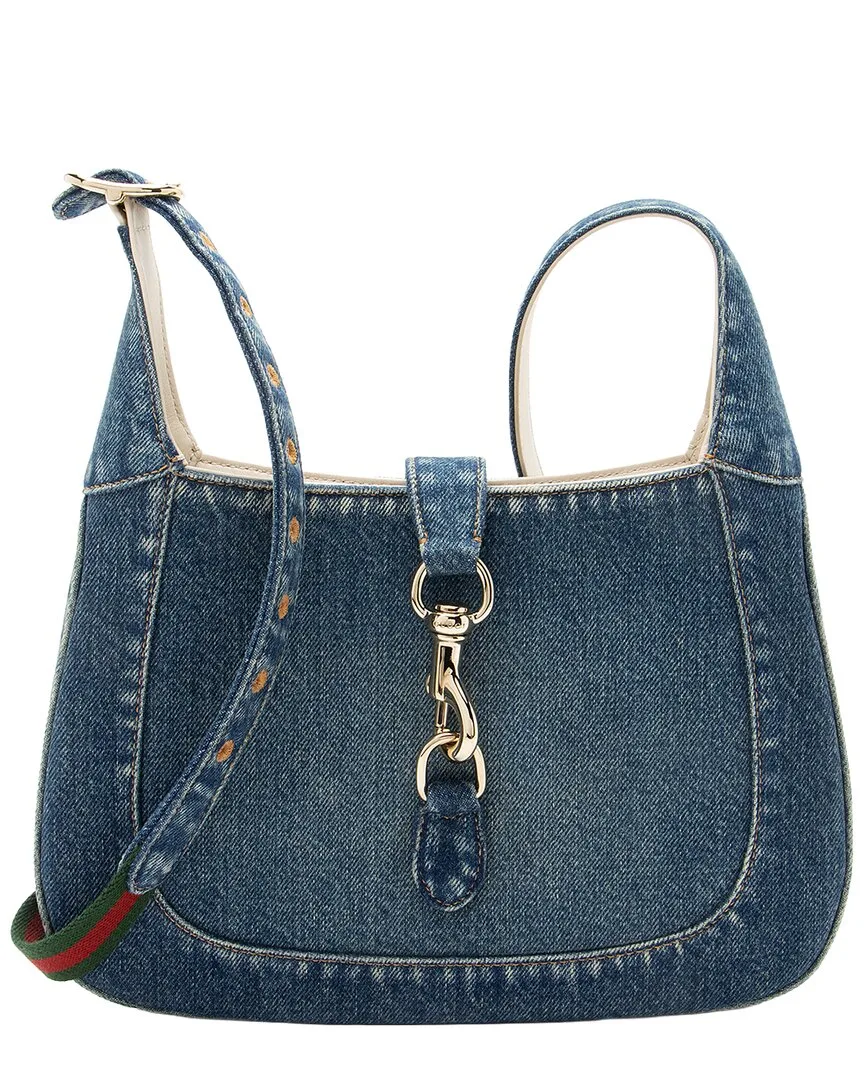 Blue Denim & Nylon Jackie Shoulder Bag (authentic Pre-Loved) by Gucci