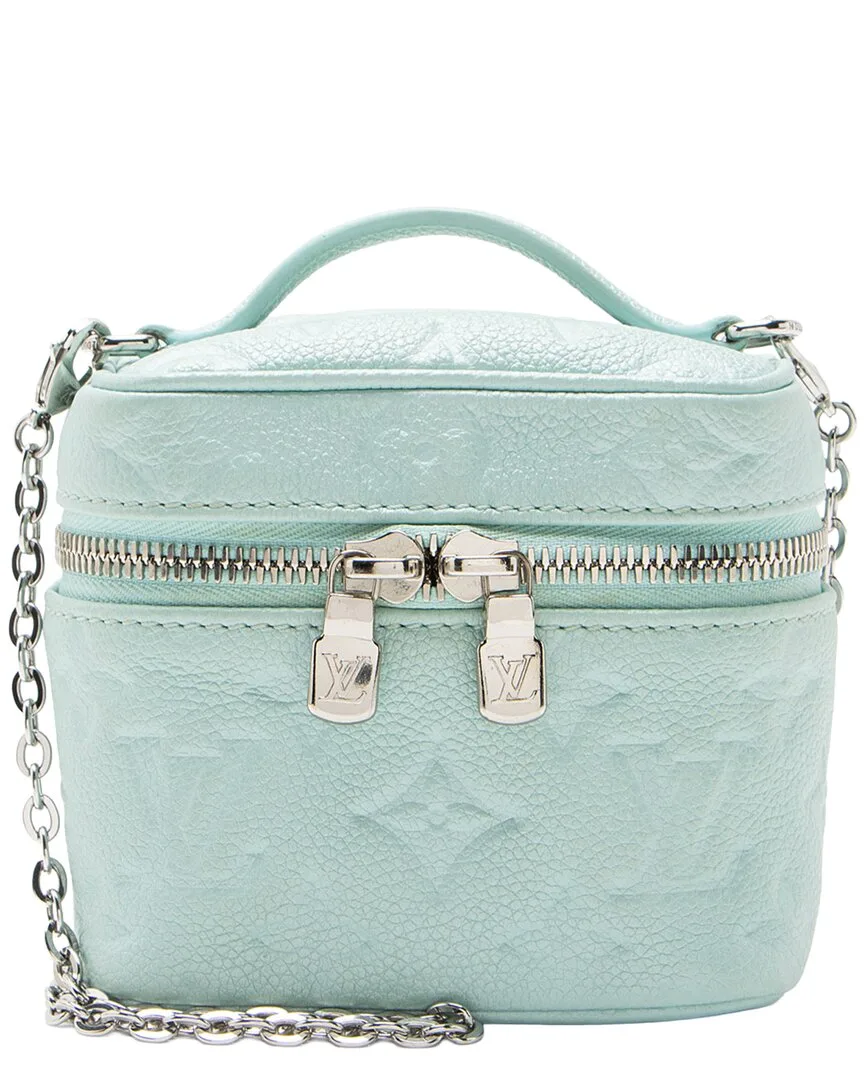 Green Leather Micro Vanity (authentic Pre-Loved) by Louis Vuitton