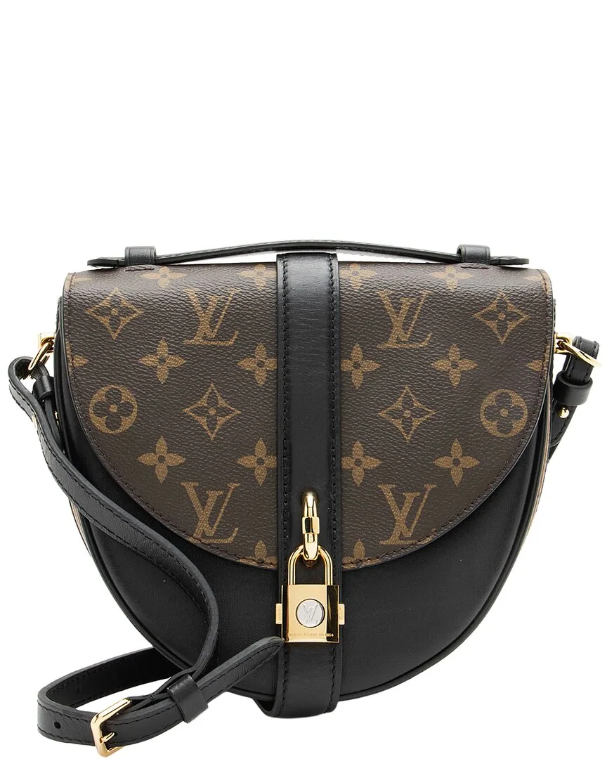Black & Brown Calfskin & Monogram Canvas Chantilly Lock (authentic Pre-Loved) by Louis Vuitton