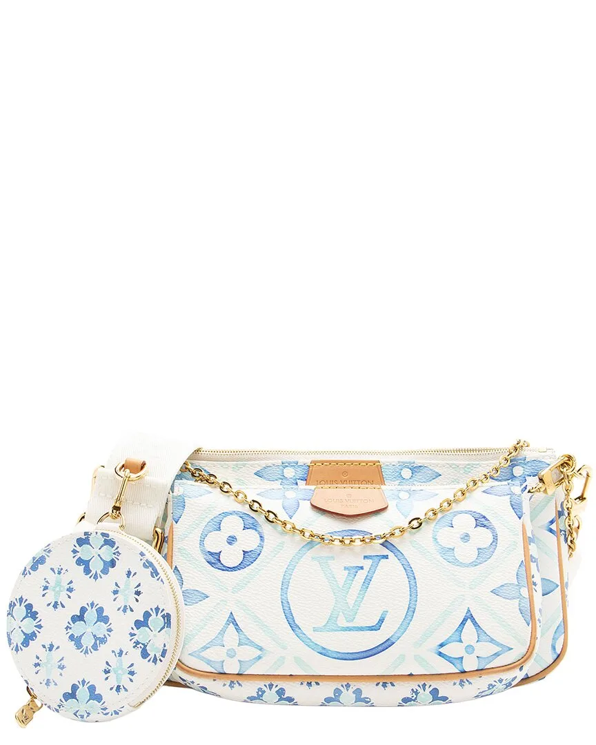 Blue & White by the Pool Monogram Canvas, Leather & Nylon Multi-Pochette Accessoires (authentic Pre-Loved) by Louis Vuitton
