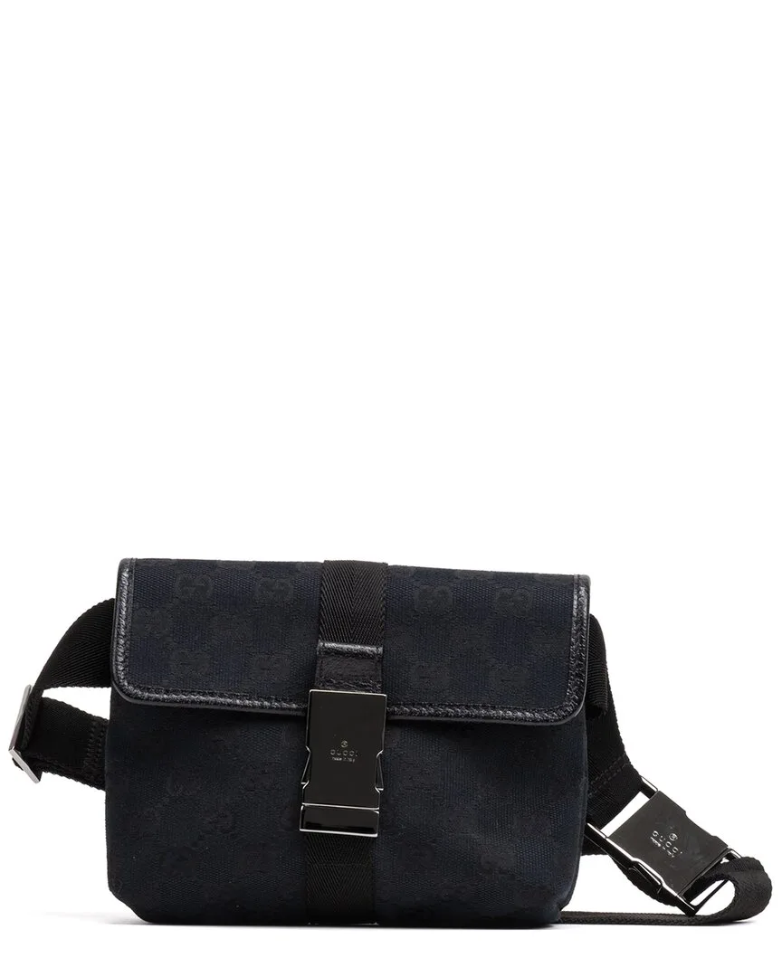Black Leather Mini Belt Bag (authentic Pre-Loved) by Gucci