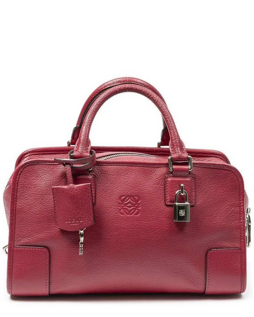 Raspberry Pink Grained Calfskin Leather Amazona (authentic Pre-Loved) by LOEWE