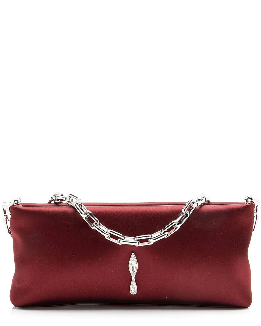 Red Satin Maykimay Clutch (authentic Pre-Loved) by Christian Louboutin
