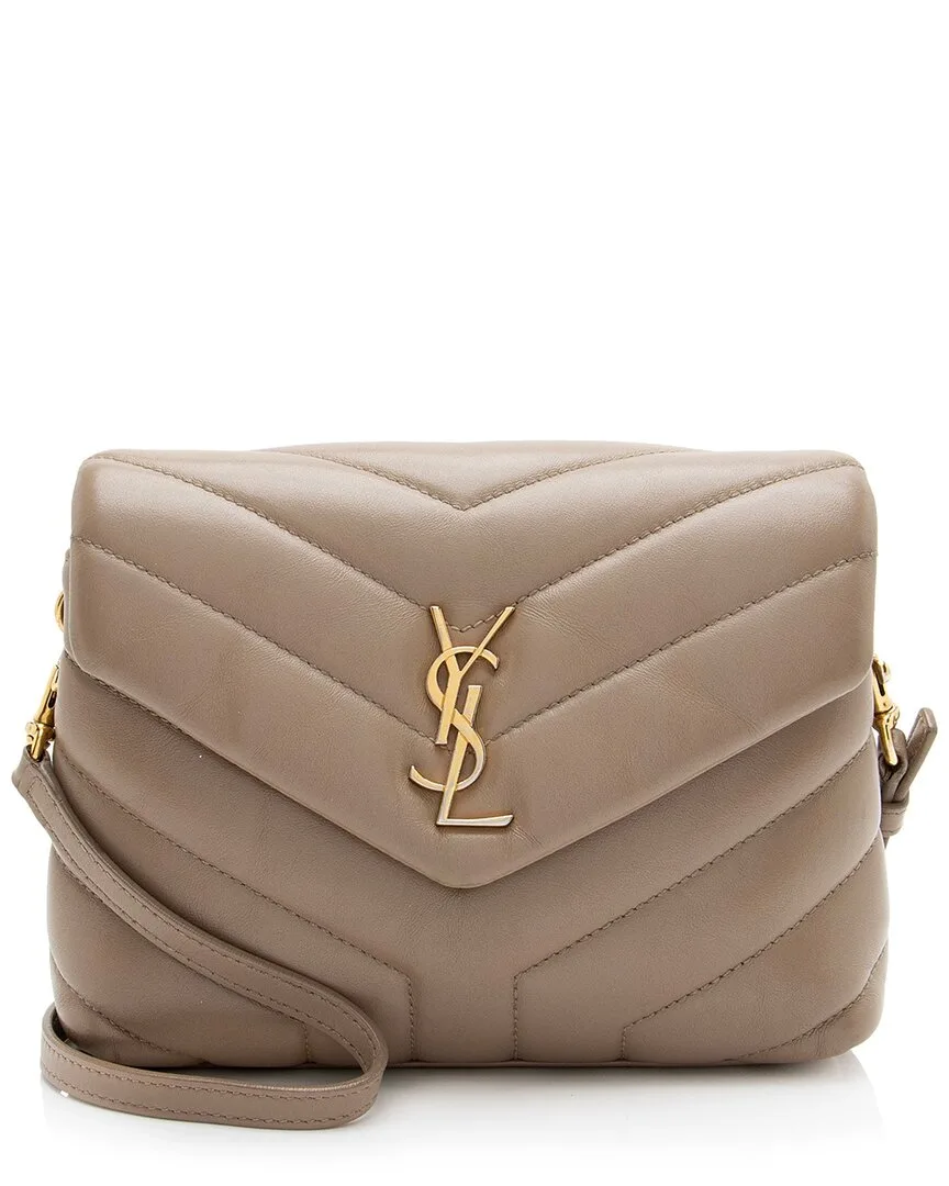 Beige Matelasse Calfskin Monogram Loulou Toy Crossbody (authentic Pre-Loved) by Saint Laurent
