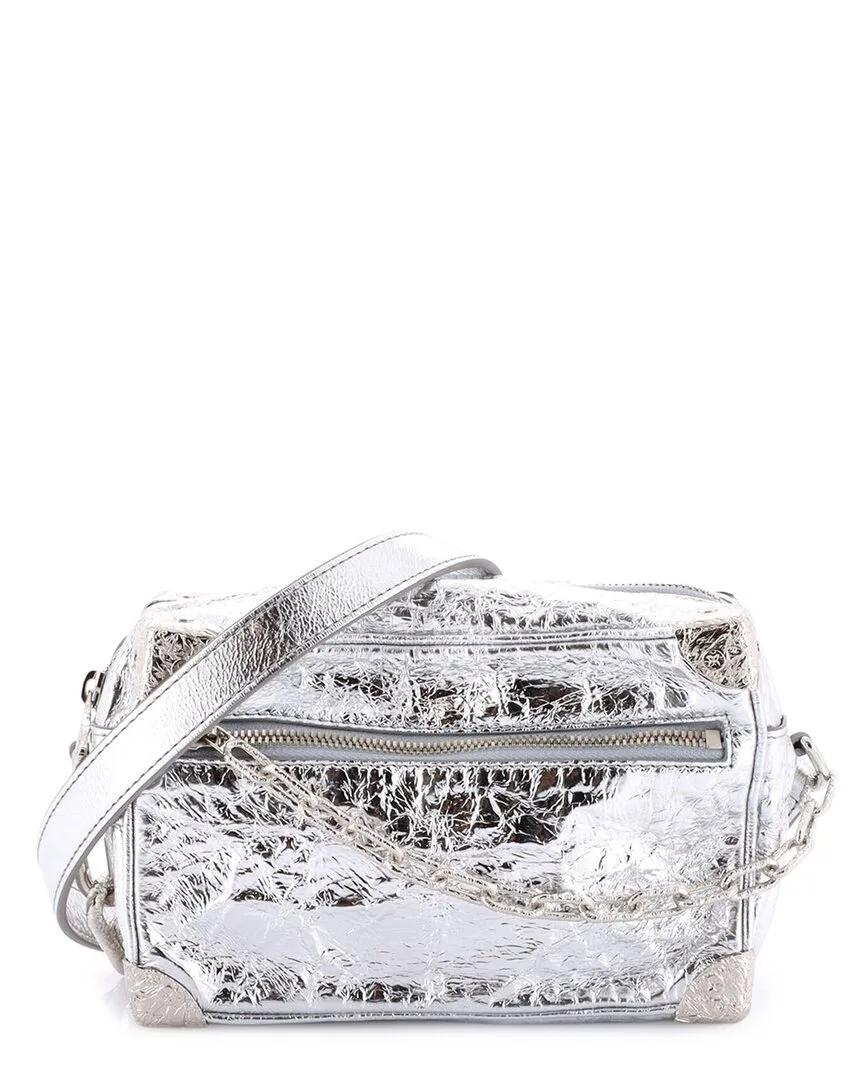 Metallic Silver Crinkled Metallic Calfskin Leather Ltd. Ed. 2023 Mini Soft Trunk Crushed (authentic Pre-Loved) by Louis Vuitton