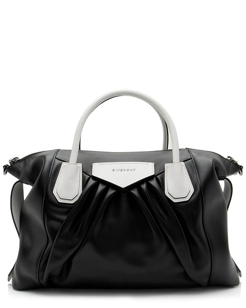 Black Calfskin Soft Antigona Medium Satchel (authentic Pre-Loved) by GIVENCHY