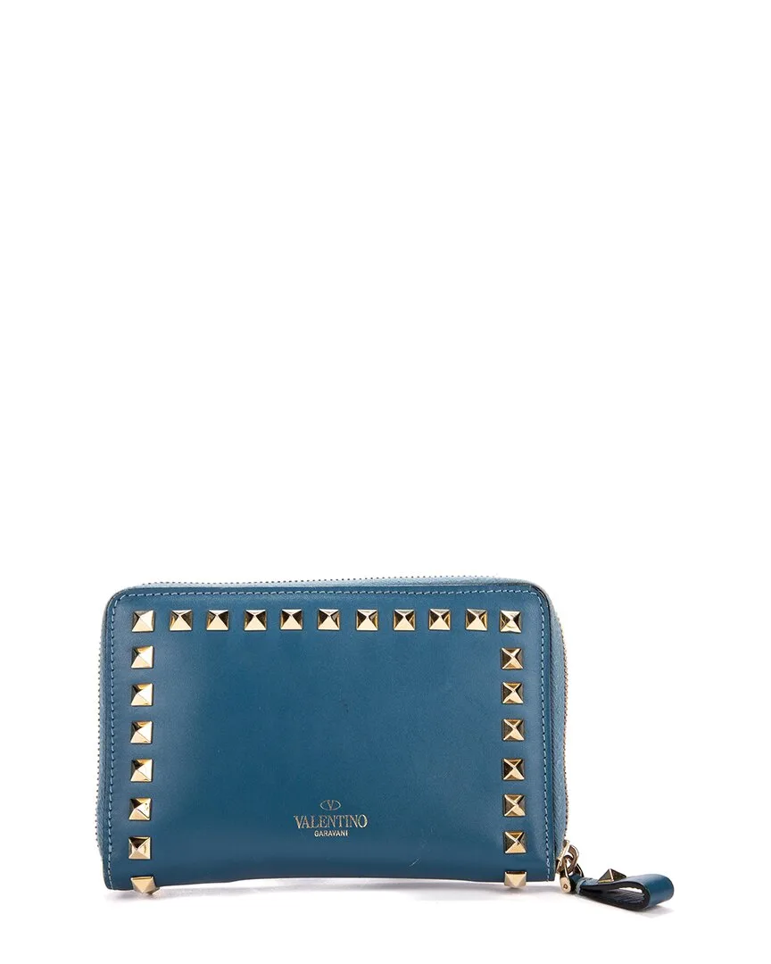Blue Calfskin Leather Rockstud (authentic Pre-Loved) by Valentino