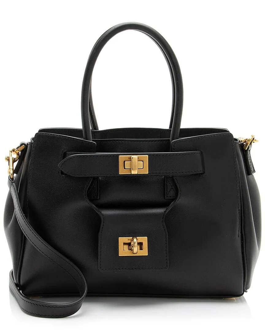 Black Smooth Calfskin Bel Air Carry All Mini Tote (authentic Pre-Loved) by Balenciaga