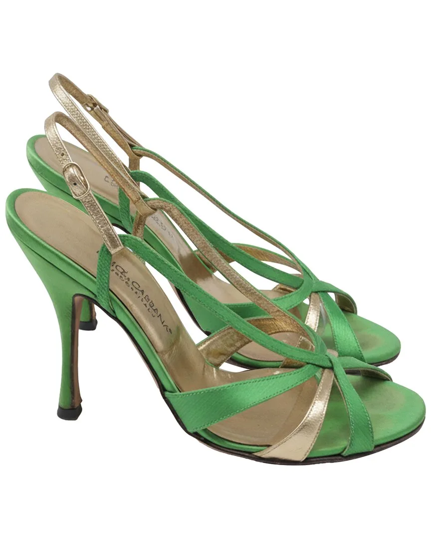 Satin Strappy Sandal Heel (authentic Pre-Loved) by Dolce & Gabbana