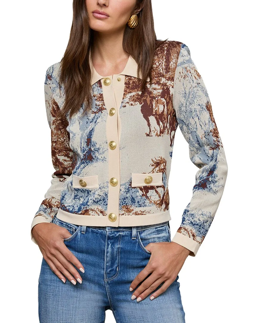 Osiris Jacquard Collared Cardigan by L'AGENCE