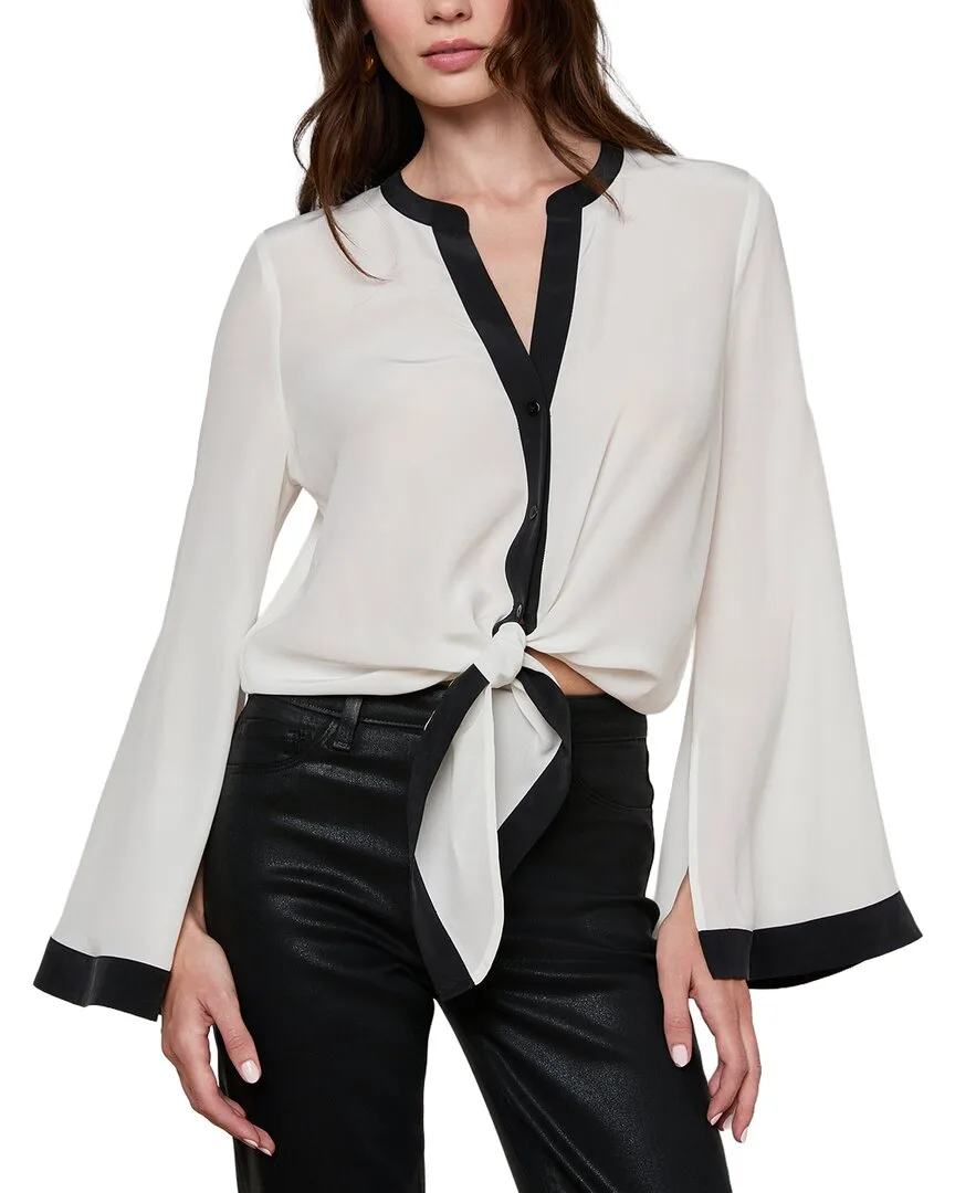 Charlize Bell Sleeve Silk Blouse by L'AGENCE