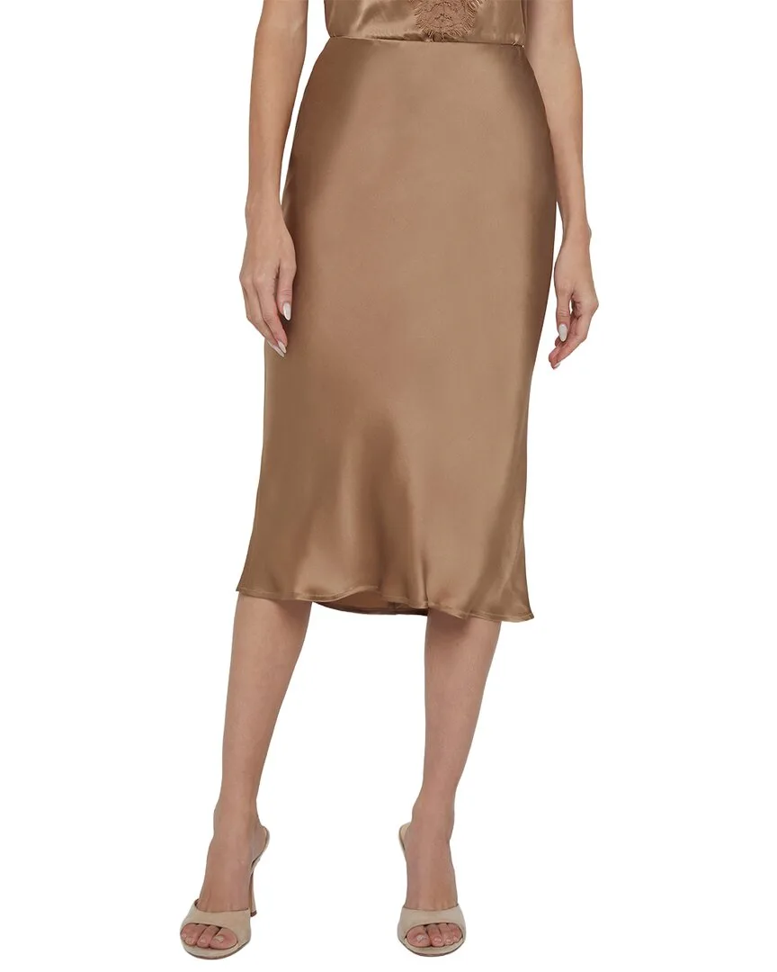Perin Bias Mid Length Silk Skirt by L'AGENCE